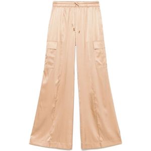 Tom Ford, Dames, Broeken, Beige, Maat: XS Zijde,