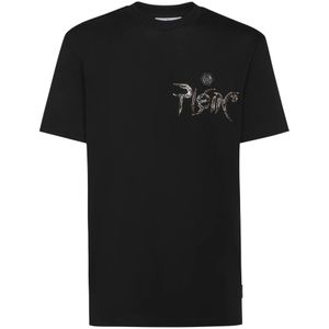 Philipp Plein, Heren, Tops, Zwart, Maat: 4XL Katoen,