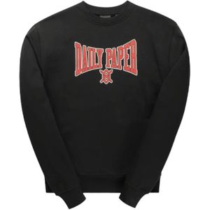Daily Paper, Heren, Sweatshirts & Hoodies, Zwart, Maat: S Katoen,