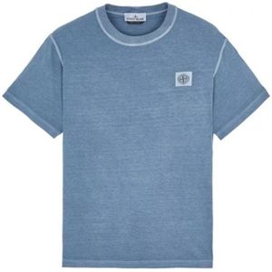 Stone Island, Heren, Tops, Blauw, Maat: M Katoen,