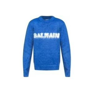 Balmain Trui met logo , Blue , Heren , Maat: L