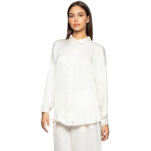 Kocca, Dames, Blouses & Shirts, Wit, Maat: S Viscose,