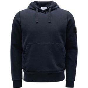 Stone Island, Heren, Sweatshirts & Hoodies, Blauw, Maat: S Katoen,