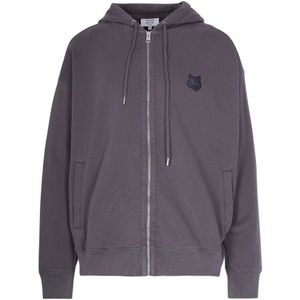 Maison Kitsuné, Heren, Sweatshirts & Hoodies, Grijs, Maat: L Katoen,