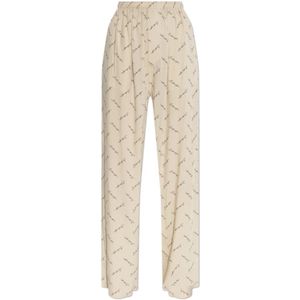 Balenciaga, Dames, Broeken, Beige, Maat: XS Viscose,