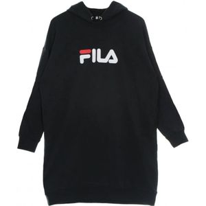 Fila - Elish Oversized Hoodie Dress - Zwart - Midi-jurk