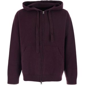 Roberto Collina, Heren, Sweatshirts & Hoodies, Rood, Maat: M Wol,