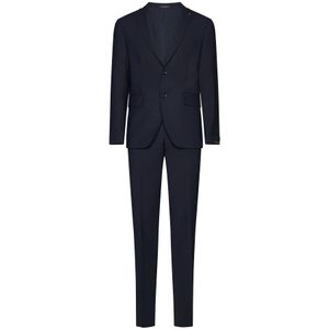 Tagliatore, Heren, Pakken, Blauw, Maat: 3XL Wol,