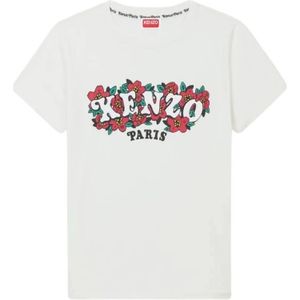 Kenzo, Dames, Tops, Wit, Maat: S Katoen,