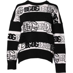 Dolce Gabbana - Pullover Crew Neck Sweater - Zwart - 100% Cashmere