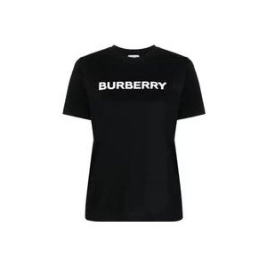Burberry Zwarte T-shirts & Polos voor vrouwen , Black , Dames , Maat: M