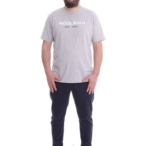 Woolrich, Heren, Tops, Grijs, Maat: L Katoen,