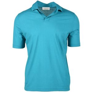 Filippo De Laurentiis, Heren, Tops, Blauw, Maat: L Katoen,