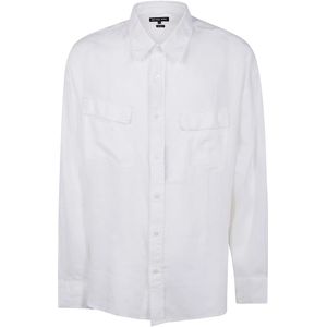 Michael Kors, Heren, Overhemden, Wit, Maat: XS Linnen,
