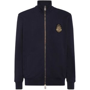 Billionaire, Heren, Sweatshirts & Hoodies, Blauw, Maat: M Katoen,