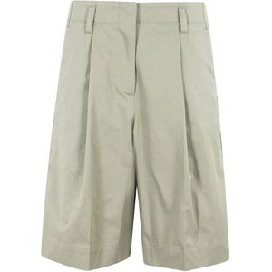 Roberto Collina, Dames, Korte broeken, Groen, Maat: M Katoen,