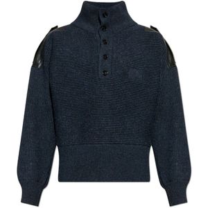 Burberry, Heren, Truien, Blauw, Maat: L Wol,