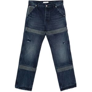 Wales Bonner, Heren, Jeans, Blauw, Maat: W34 Katoen,