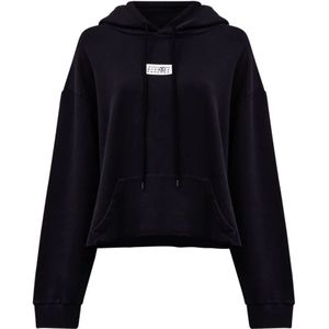 MM6 Maison Margiela, Dames, Sweatshirts & Hoodies, Zwart, Maat: L Katoen,
