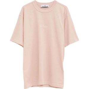 Stone Island, Heren, Tops, Roze, Maat: M Katoen,