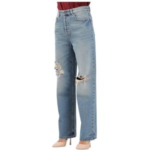 Hinnominate, Dames, Jeans, Blauw, Maat: W30 Katoen,