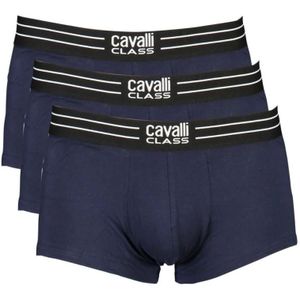 Cavalli Class - Boxershorts - Blauw - Katoen - Drie-pack - Elastische Taille