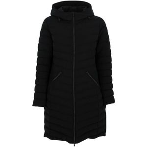 Moose Knuckles, Dames, Jassen, Zwart, Maat: S Leer,