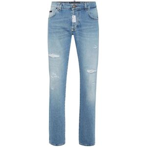 Philipp Plein, Heren, Jeans, Blauw, Maat: W29 Katoen,
