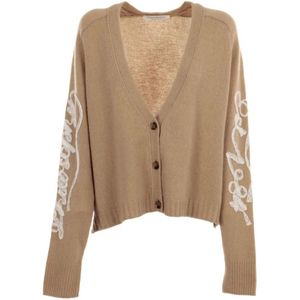 Philosophy di Lorenzo Serafini, Dames, Truien, Beige, Maat: XS Wol,