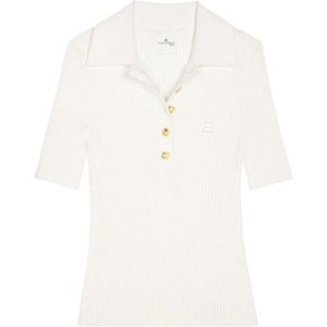 Courrèges, Dames, Tops, Wit, Maat: XS Viscose,