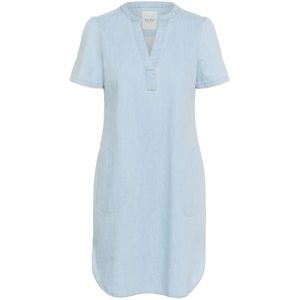 Part Two, Dames, Jurken, Blauw, Maat: 2XS Denim,