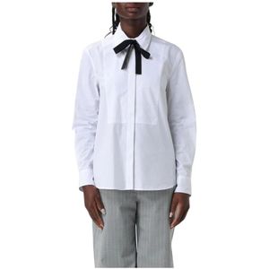 Dondup, Dames, Blouses & Shirts, Wit, Maat: M Katoen,