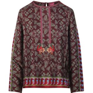 Franco Ferrari, Dames, Blouses & Shirts, Veelkleurig, Maat: S Zijde,