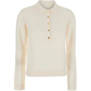 Elisabetta Franchi, Dames, Truien, Wit, Maat: L