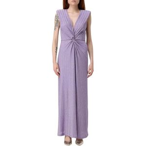 Liu Jo, Dames, Jurken, Paars, Maat: S Poliester,