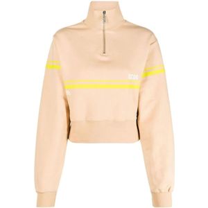 Gcds, Dames, Sweatshirts & Hoodies, Bruin, Maat: L Katoen,