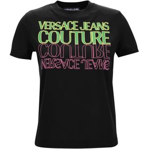 Versace Jeans Couture, Dames, Tops, Zwart, Maat: 2XS