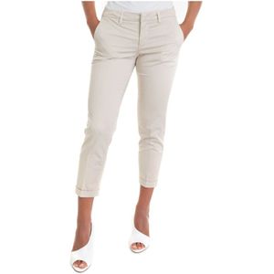 Fay, Dames, Broeken, Beige, Maat: XS Katoen,