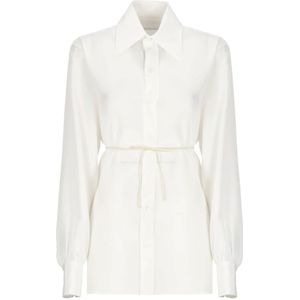 MM6 Maison Margiela, Dames, Blouses & Shirts, Wit, Maat: XS Zijde,