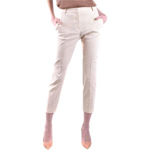 Pinko, Dames, Broeken, Beige, Maat: 2XS Linnen,