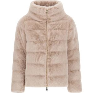 Herno, Dames, Jassen, Beige, Maat: S Poliester,