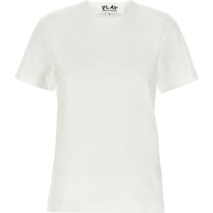 Comme des Garçons Play, Dames, Tops, Wit, Maat: L Katoen,