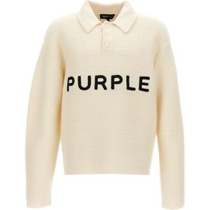 Purple Brand, Heren, Truien, Wit, Maat: S Wol,