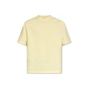 Burberry Geruite T-shirt , Yellow , Heren , Maat: M