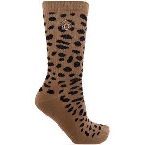 Versace Sokken met dierenmotief , Brown , Dames , Maat: M