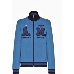Aeronautica Militare, Heren, Sweatshirts & Hoodies, Blauw, Maat: S Katoen,