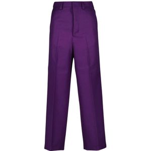 Ami Paris, Dames, Broeken, Paars, Maat: 2XS Wol,