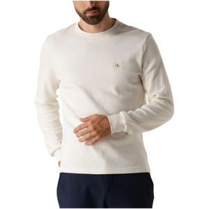 Calvin Klein - Waffle LS Tee - T-shirt - Wit - Katoen