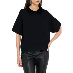 Liu Jo, Dames, Blouses & Shirts, Zwart, Maat: M