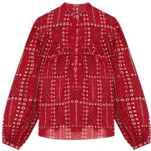 Marant étoile, Dames, Blouses & Shirts, Rood, Maat: S Katoen,